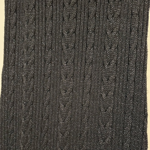 NWT CABLE-KNIT PAIGE Marium CABLE-KNIT Midi Sweater Dress BLACK SPARKLE 🖤✨ Med - Picture 6 of 16